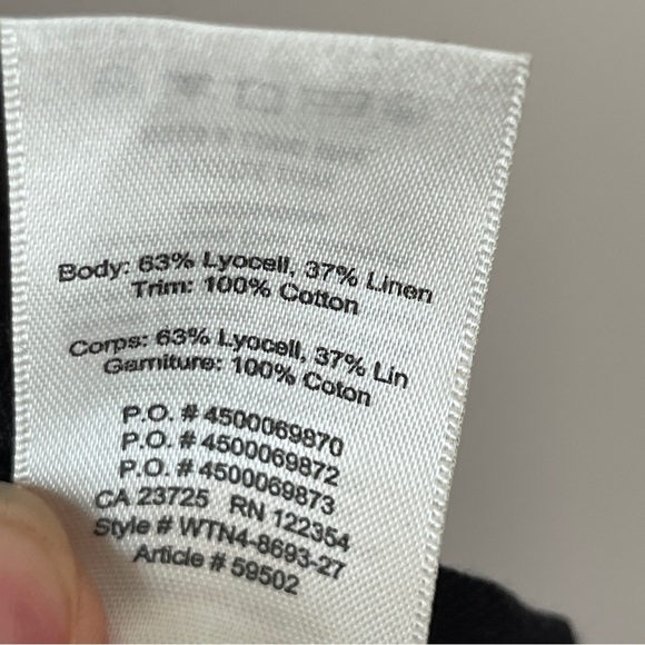 Aritzia Black Sleeveless Jumpsuit linen wide leg wrap top office casual neutral - Picture 12 of 13